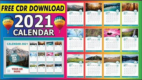 Calendar 2021 CDR File (CorelDRAW) Download | Calendar Design 2021 | Best Graphics 4u