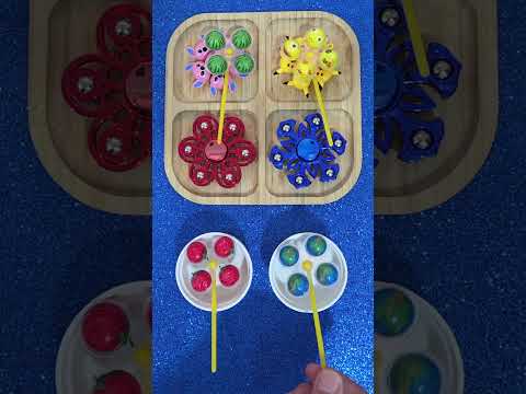 سبنرات معدنية مغسولة بالصابون تعليم الألوان بالمروحة الخشبية 