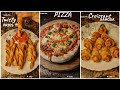 Top 3 easy trendy homemade recipes, twisty fries samosa, pizza and croissant samosa 🎉 #viral 