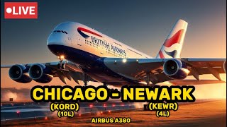 Airbus A380 | Live Weather I CHICAGO  NEWARK I FULL FLIGHT | #msfs2020