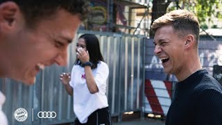 Kimmich, Davies & Pavard kicken auf einem Dach in München! Audi X FC Bayern