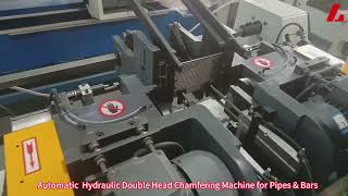 Automatic  Hydraulic Double Head Chamfering Machine  #chamferingmachine