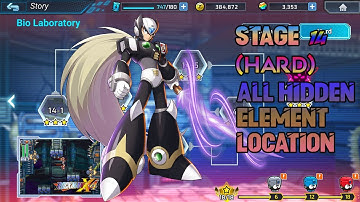 MegaMan X DiVE - Stage 14 (HARD) All Hidden Element Location