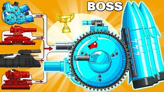 : MEGA BOSS: DIESELPUNK TANK ROCKET vs MEGA TANK - Cartoons about tank/Nina tank cartoon