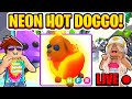 We Trade The NEON Hot DOGGO in Adopt Me! Giveaways and More!