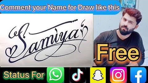 Samiya Name Signature Calligraphy Status | How to Cursive write with cut Marker #samiya @samiya