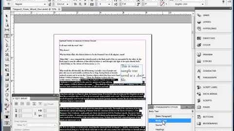 InDesign Tutorial : How to Import Text in Adobe InDesign CS5