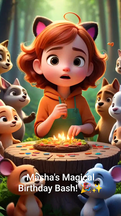 Masha's Magical Birthday Bash! 🎉✨#short #shorts #shortvideo