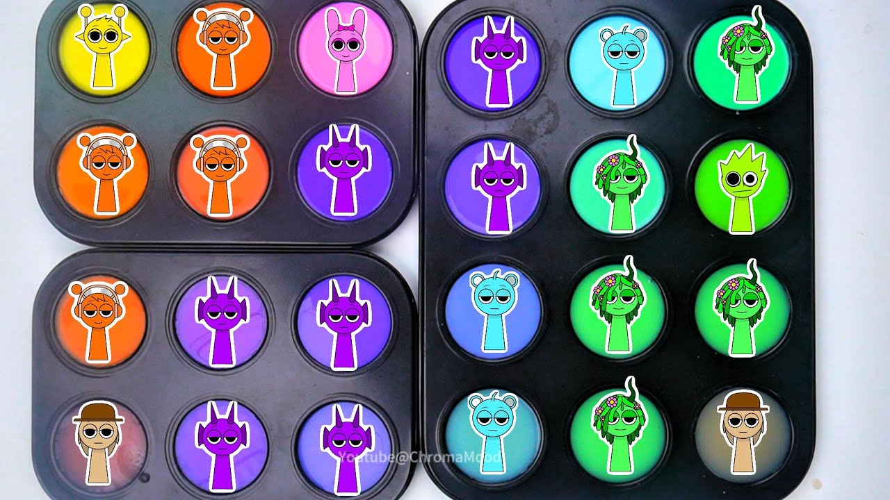 🎨 Sprunki's Color Chaos! ASMR Paint Mixing Magic to Melt Your Stress 🌈#asmr #satisfying #sprunki