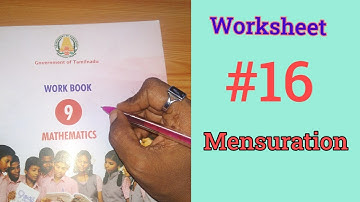 9th MATHS WorkSheet #16 MENSURATION - Easy School Maths