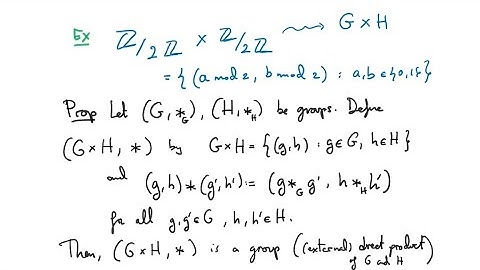 Direct Products - 20 - A First Course in Abstract Algebra