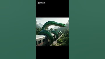 Nature Exploration |Giant python onthe train video #shortvideo  #nature #trandingshorts#snake #ai