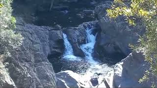 The beautiful sound of the waterfall of the mountain river calms and relaxes, ASMR, restfulsleep