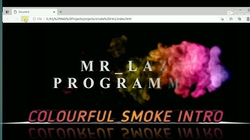 Colourful Smoke Intro | how to create colourful smoke effect for intro using html and css only