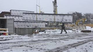 Toronto - Harrison Modular-Housing Construction Time-Lapse - Dec. 1, 2020