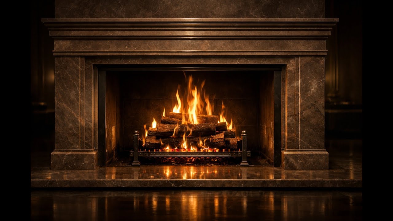Luxury Fireplace 4K | Vintage Hearth Ambience | Art Screensaver for TV | No Music