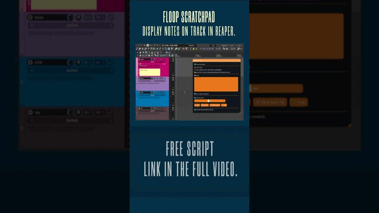 Display Notes on Track in REAPER  Floop Scratchpad  Free Script