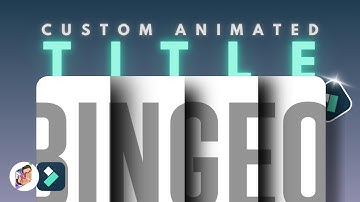 Custom Animated Title in Filmora 13 - Bingeo Studios