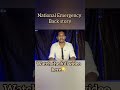 What happend behind National Emergency?