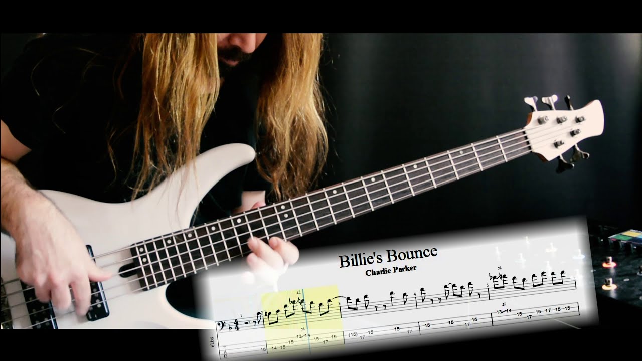 Charlie Parker - Billie's Bounce - Bass, Chords, Melody and solo (bass tab) 