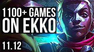 EKKO vs XERATH (MID) | 12/0/3, Legendary, 1100+ games, 1.0M mastery | KR Diamond | v11.12