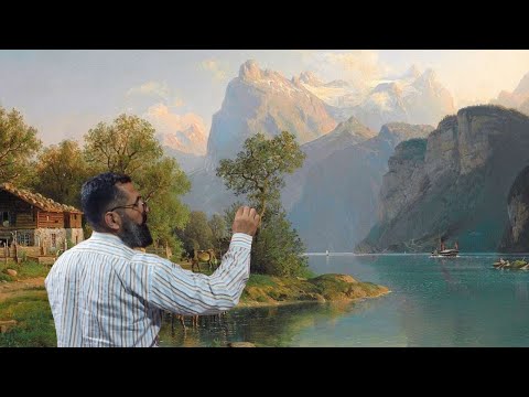 تعليم رسم المناظر الطبيعية بالفرشاة وألوان الاكريليك خطوة بخطوةدرس440