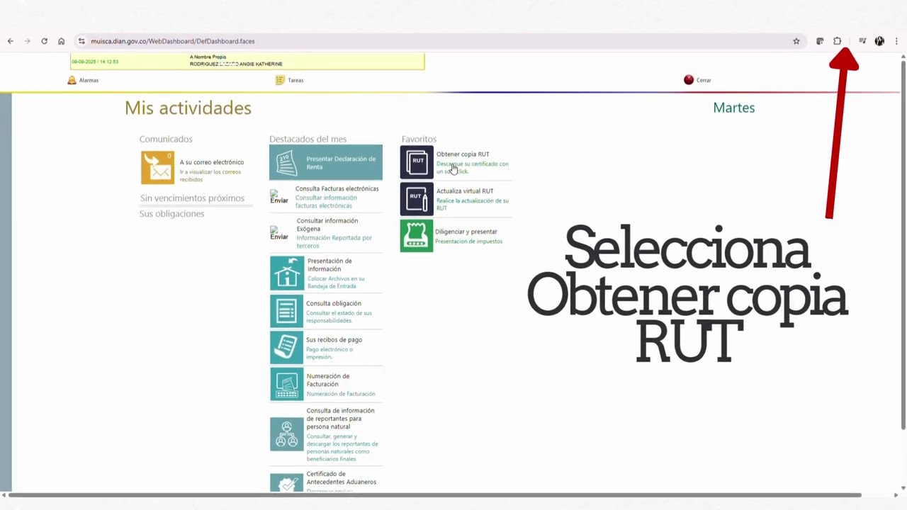 Cómo sacar una copia del RUT desde la página de la DIAN