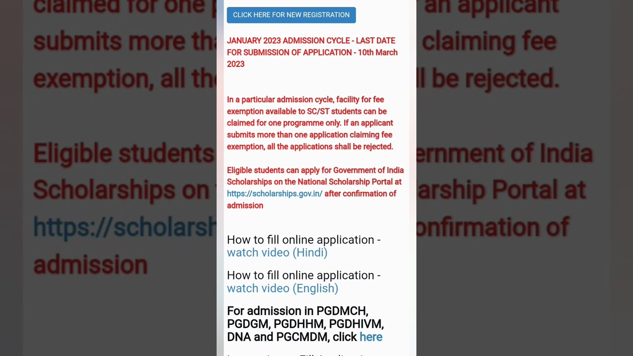 IGNOU admission 2023 last date 