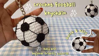 Crochet football keychain⚽| 30 min crochet | soccer ball | easy beginner friendly step by step guide screenshot 2