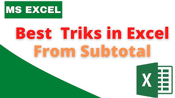 Best Triks In Excel From Subtotal Formula |Anil Computers Udaipur Best Computer Institute In Udaipur