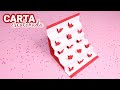 Carta / Tarjeta Escalonada de Corazones 💌 Regalo para mi Novio ❤️