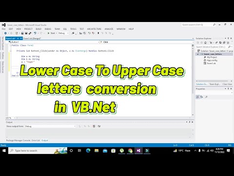 how to convert lower case letters to upper case letters in vb.net