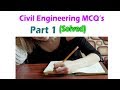 Civil Engineering MCQs Part 1 - Solved MSQ&#39;S