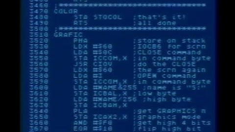 Atari 65xe Machine Language Game (MAC/65)