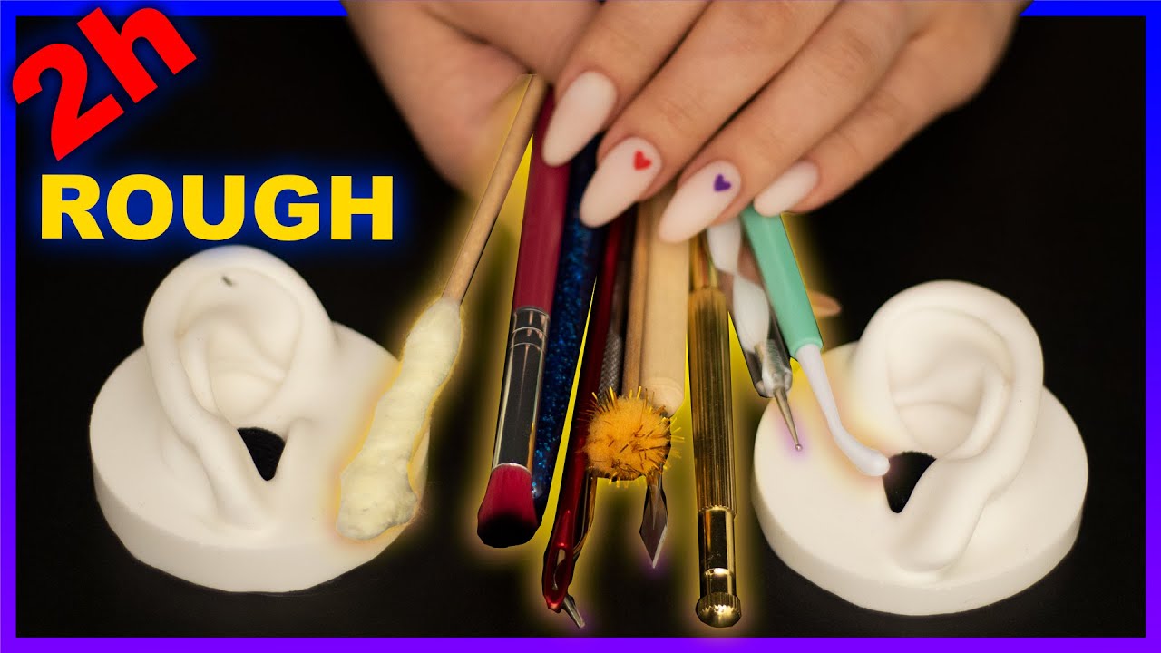 ASMR Rough Ear Cleaning (no talking) 2 hours Deep Inner Ear Tingles