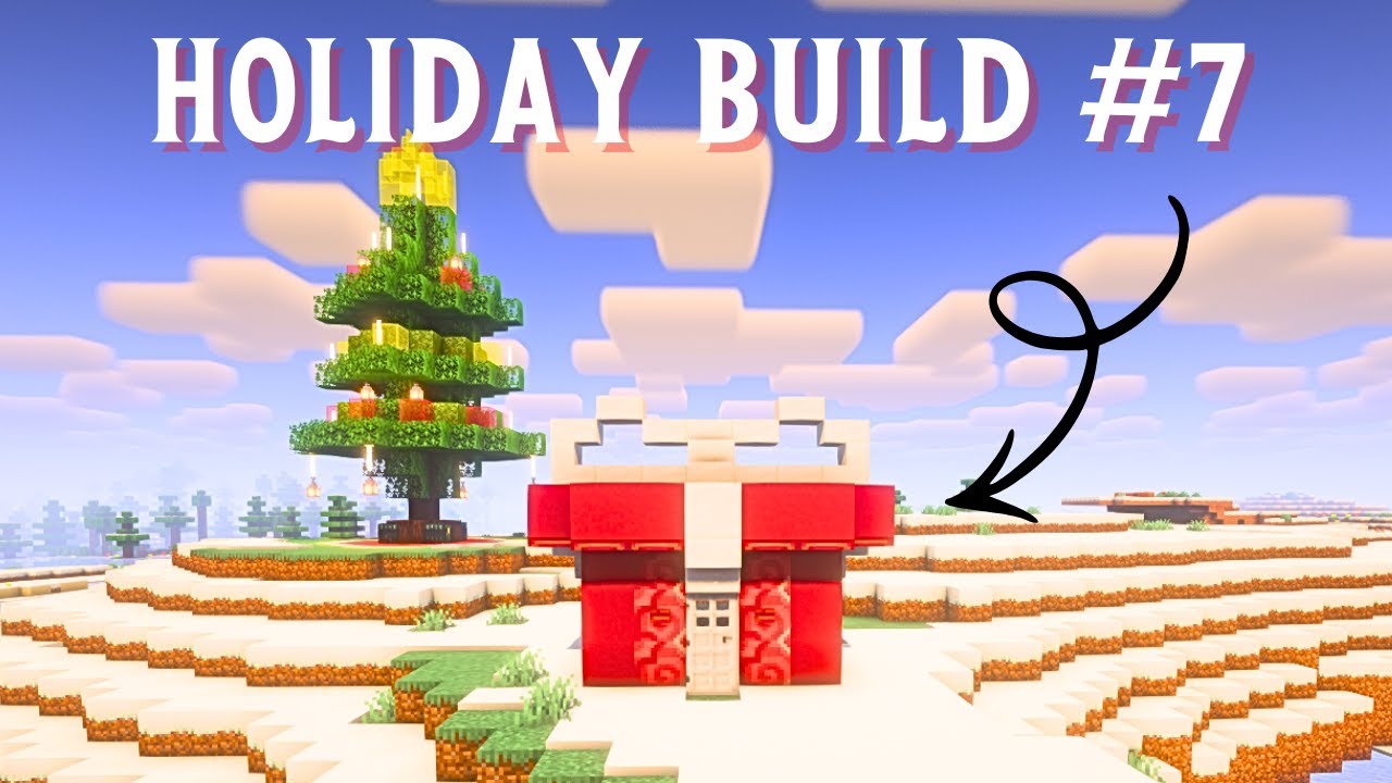 Minecraft Present Build Tutorial Minecraft Christmas Present Tutorial (Holiday Village Building Day 7 ...