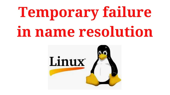 Linux Ping Temporary failure in name resolution