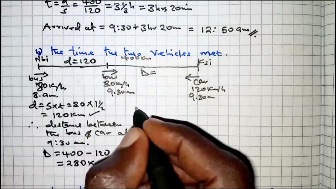 Linear motion mathematics form 2 /approaching bodies 
