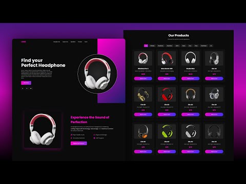 Create Responsive Headphones Website Landing Page | DM 007 | 2026 | HTML CSS & JS