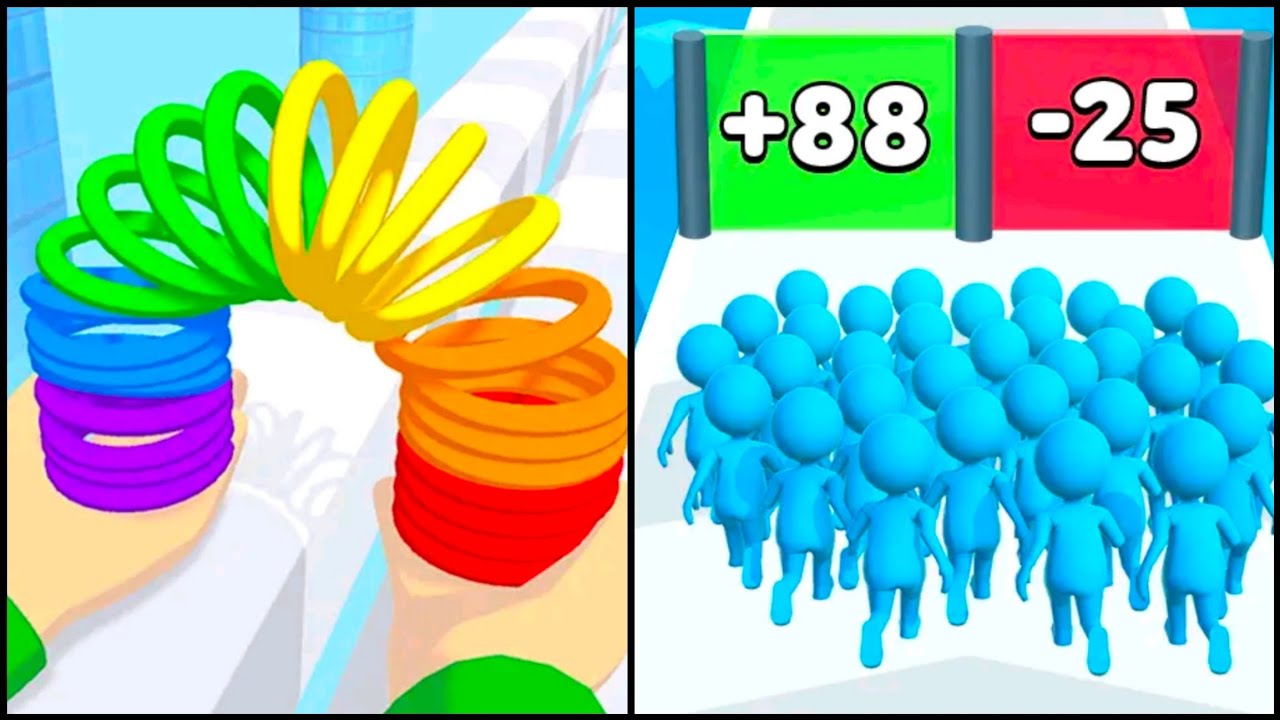 Toy Spring Run 🆚 Count Master Run 🌻🧿🌺🌈Max Levels Walkthrough Android ...