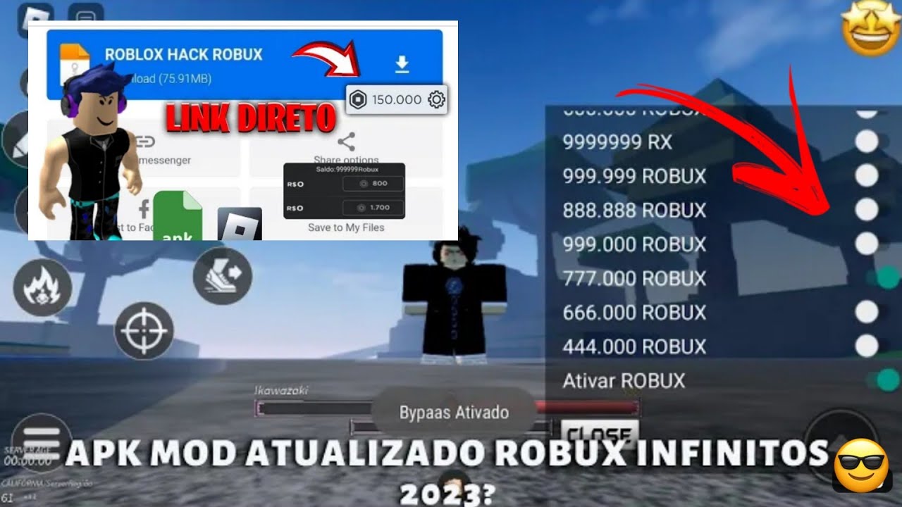 MOD MENU ROBLOX 2023!! O MELHOR APK MOD FUNCIONANDO ROBUX INFINITO