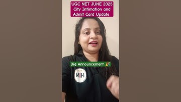 UGC NET JUNE 2025 City Intimation kab ayega? | #ugcnetexam #ugcnet #netexam2024 #netexam