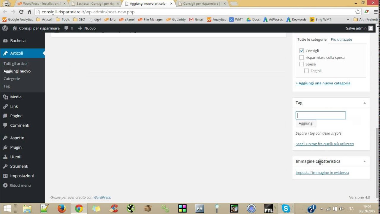 Come fare un sito in wordpress in 10 minuti - YouTube