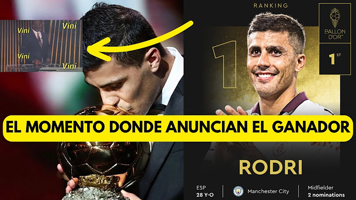 El Momento Donde Anuncian El Ganador Del Balón De Oro 2024 Rodri Hernandez y Murmullo a Vinicius