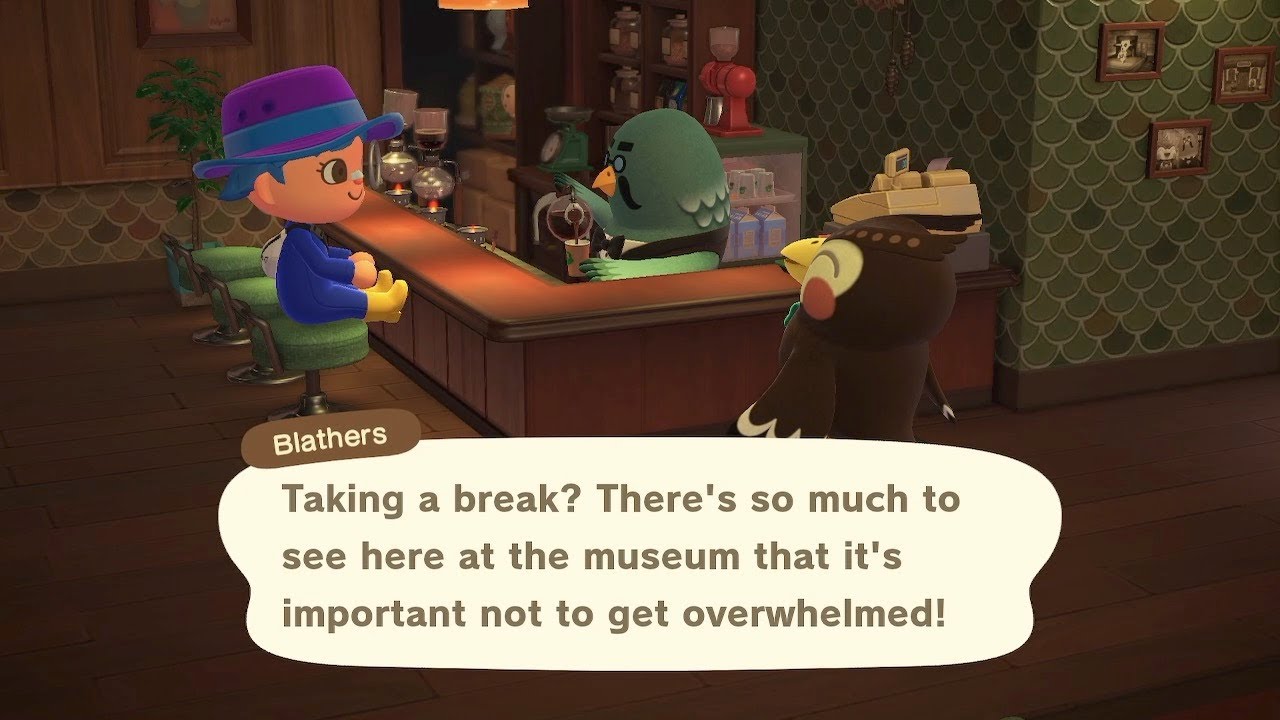 Coffee Break With Surprise Visit From Blathers! Mmm...It's Just A Bit Bitter — ACNH Shorts