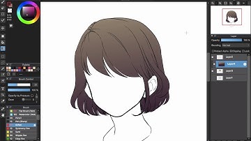 [Medibang Paint Pro desktop version how to] Easy Cel Shading Hair color tutorial