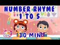 Numbers Rhyme 30 min for kids || Learn Counting 1-5 |Nursery Rhymes &amp; Kids Songs |Bumcheek TV