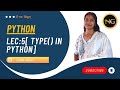 TYPE FUNCTION IN PYTHON