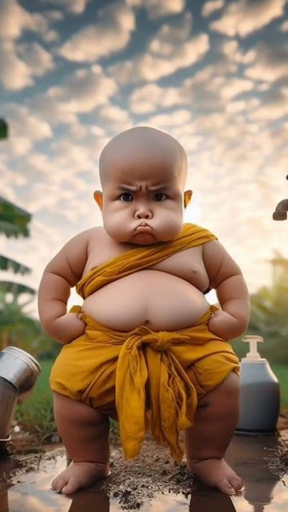 Cute funny monk 😅🤣😂 #cute #babu #shorts