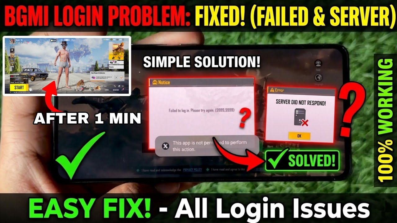 Failed to login Please try again Bgmi Login Problem Fix || Bgmi Login ...